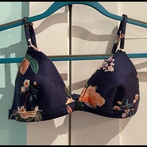 Triangl Floral Print Bikini Top